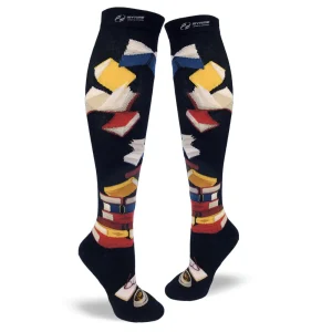 Knee-high knit socks