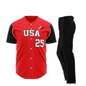 Indians full button baseball uniform