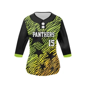 3/4 sleeve sublimated jersey