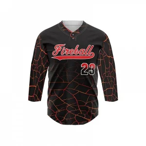 3/4 sleeve sublimated jersey
