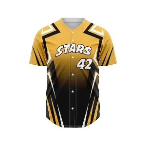 Full button sublimated baseball jersey